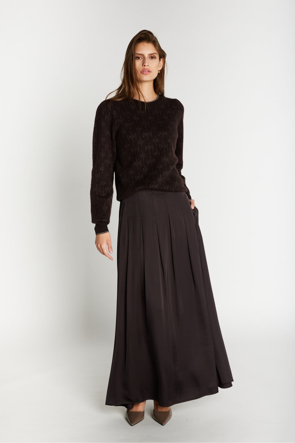 WeckiaBBTyras skirt Dark brown - BBW5092