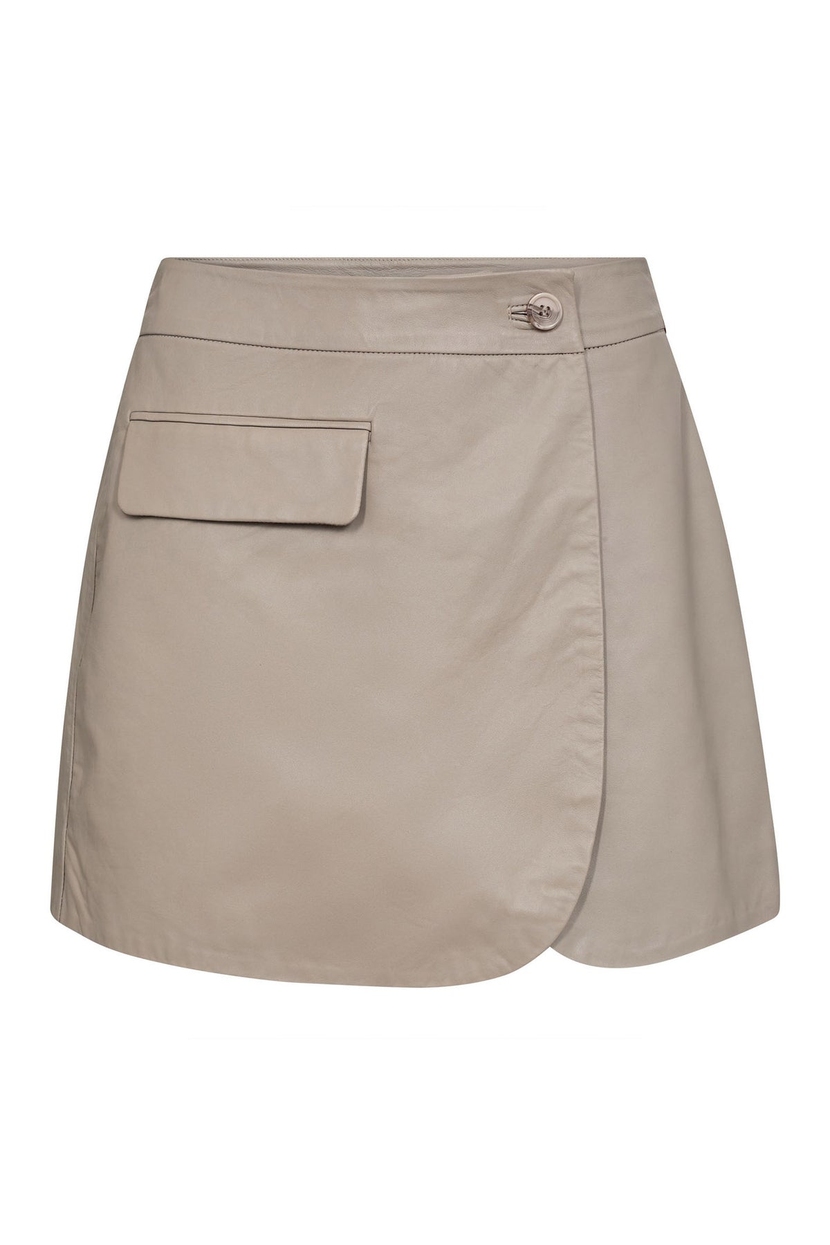 PhoebeCC Leather Wrap Skort 2006-Taupe - 34200