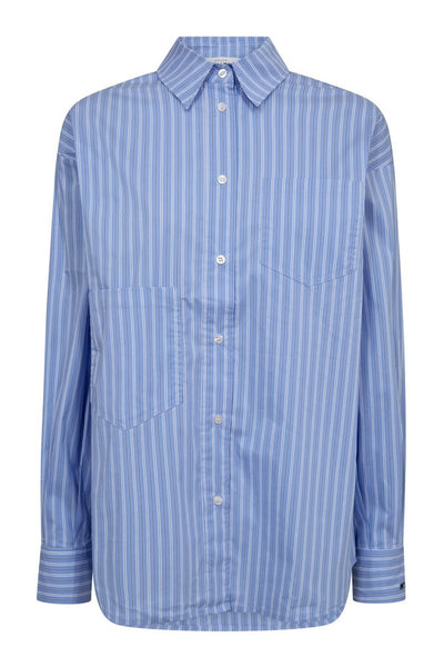Pocket Stripe Shirt Blue - HL10259 Thumbnail