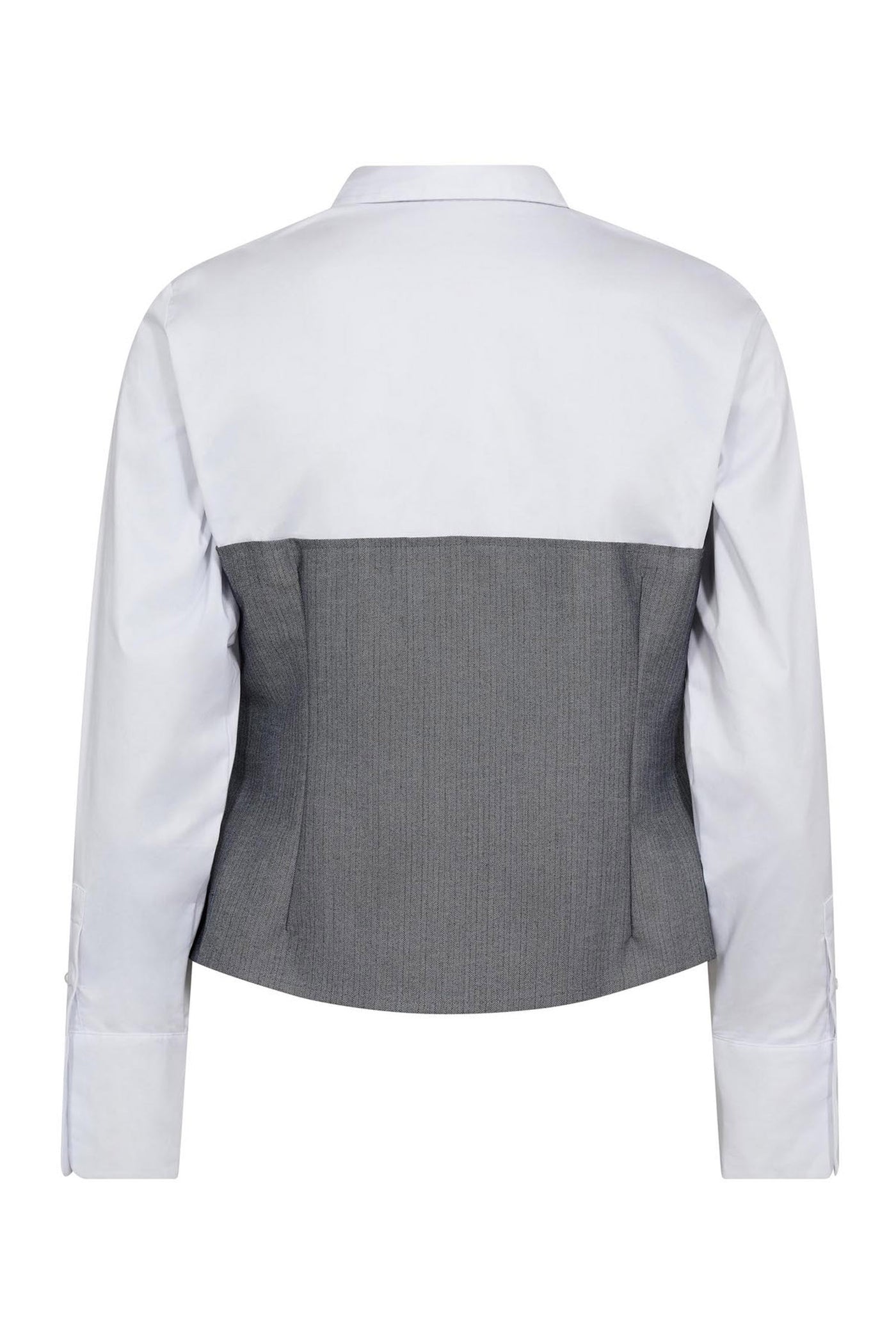 PollyCC Corsage Mix Shirt 4000-White - 45028