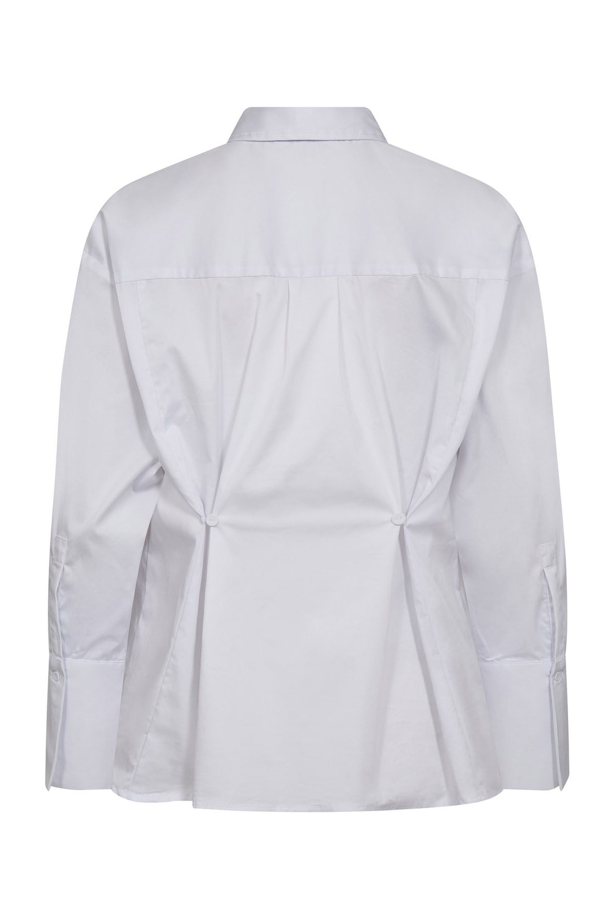 PoppyCC Button Waist Shirt 4000-White - 45002