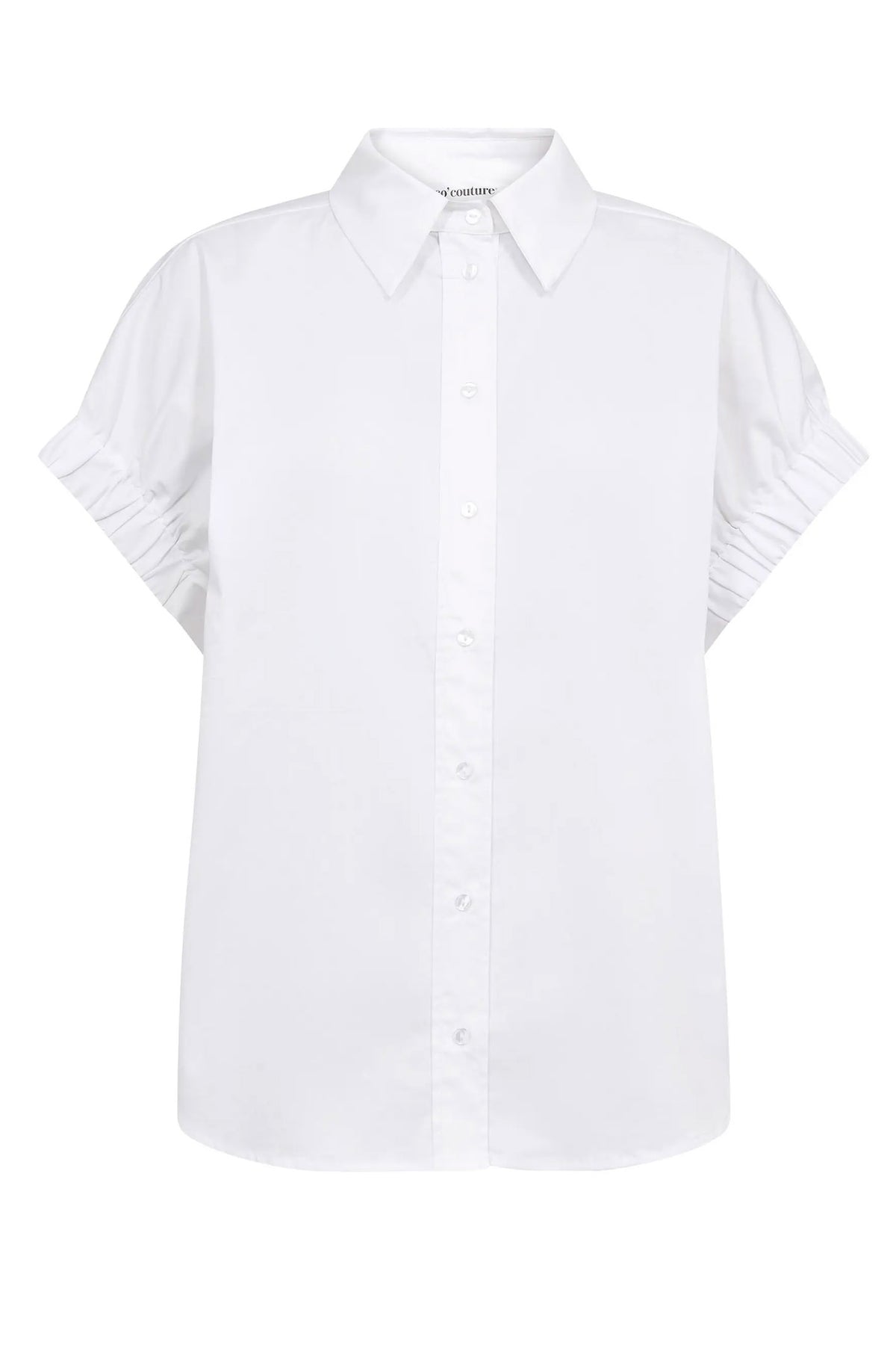 PoppyCC Elastic Cuff SS Shirt 10001-White - 500053