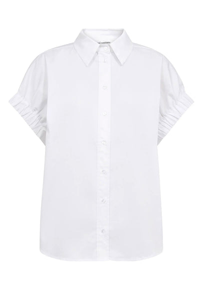 PoppyCC Elastic Cuff SS Shirt 10001-White - 500053 Thumbnail