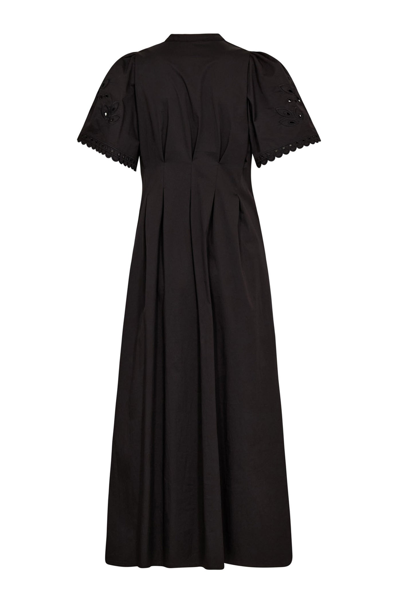 PoppyCC Emb Pleat Dress 96-Black - 46031