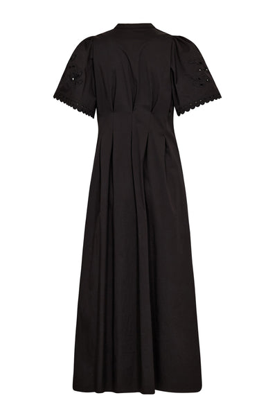 PoppyCC Emb Pleat Dress 96-Black - 46031 Thumbnail