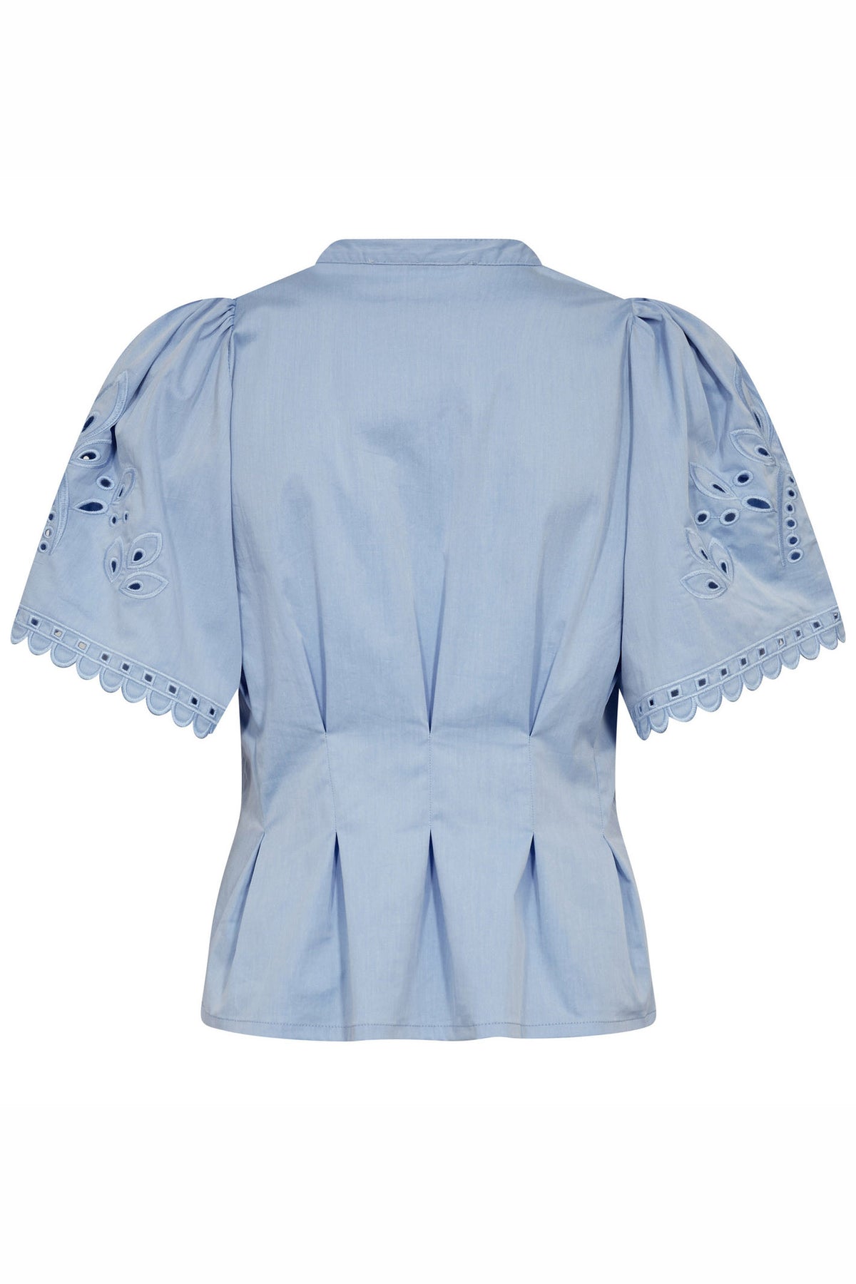 PoppyCC Emb SS V-Shirt 23-Pale Blue - 45075