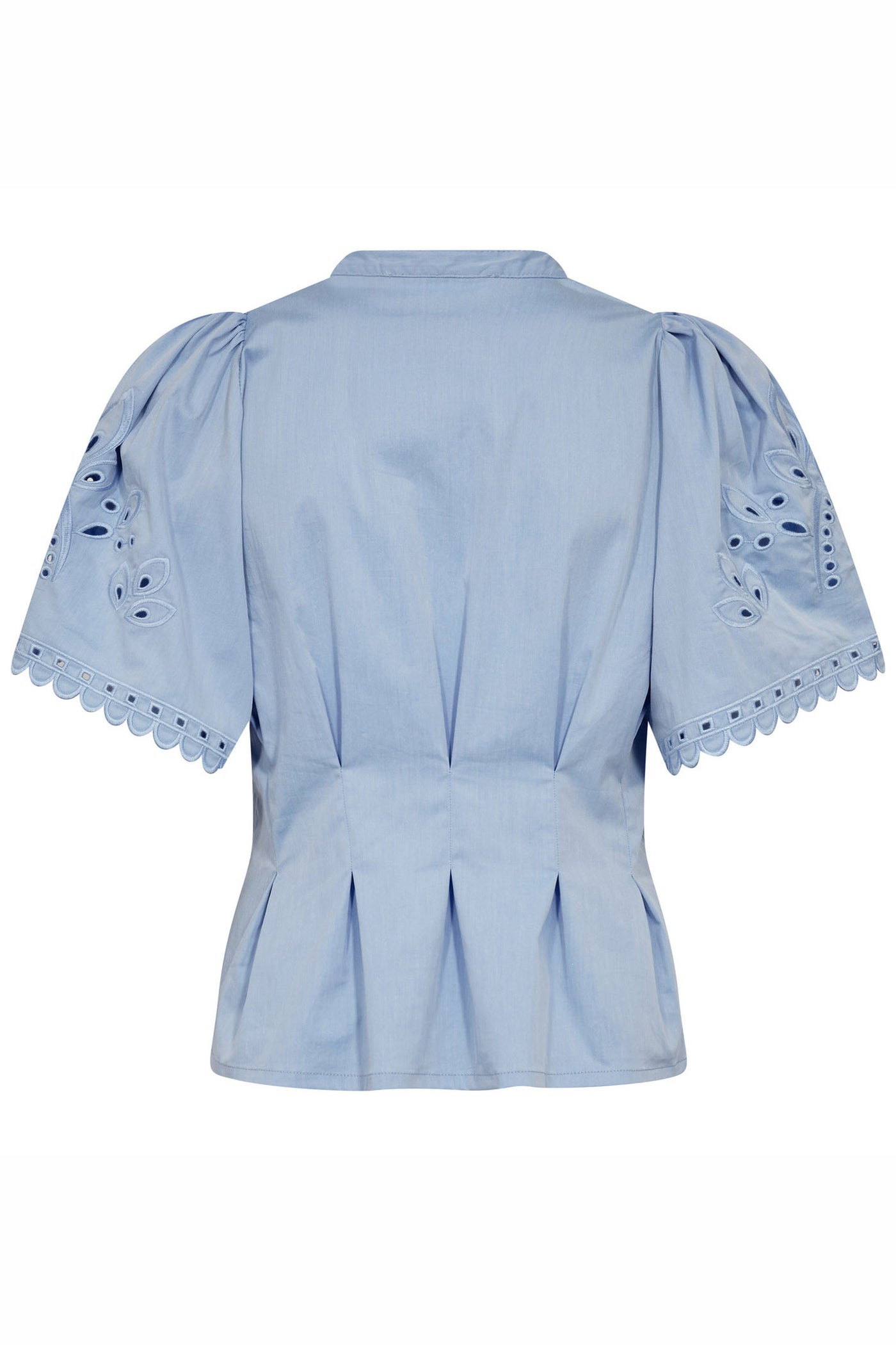 PoppyCC Emb SS V-Shirt 23-Pale Blue - 45075