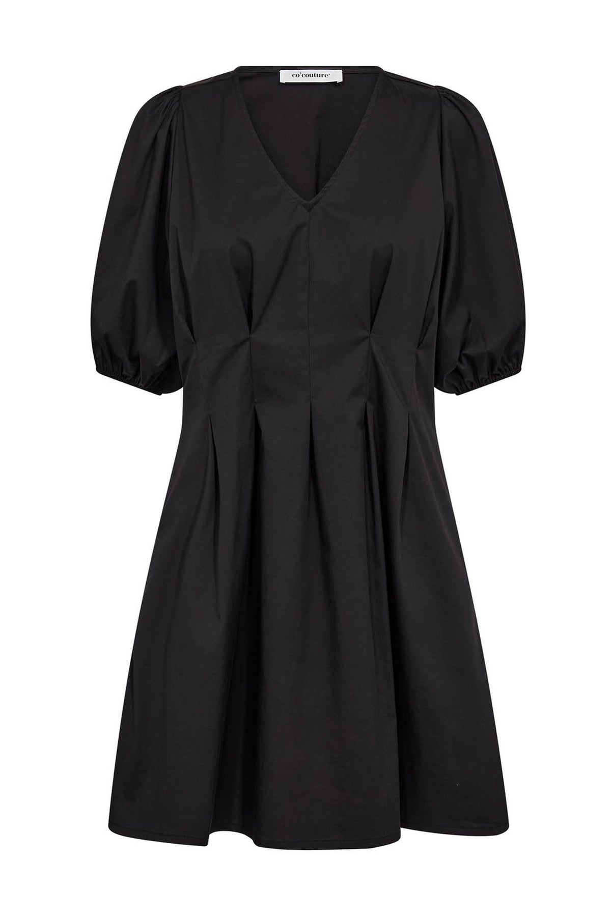 PoppyCC Pleat Crop Dress 96-Black - 46108