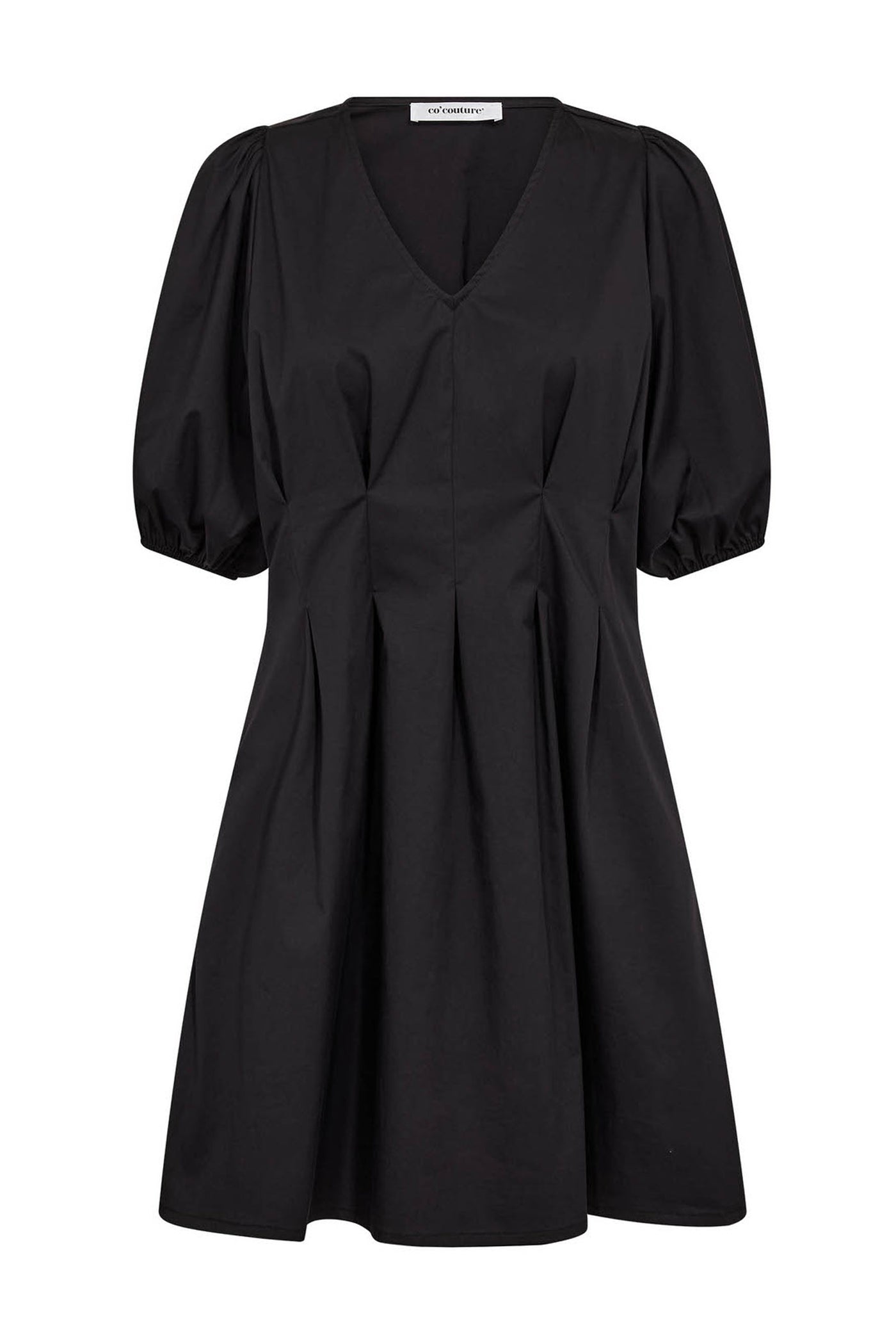 PoppyCC Pleat Crop Dress 96-Black - 46108