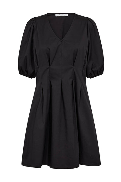 PoppyCC Pleat Crop Dress 96-Black - 46108 Thumbnail