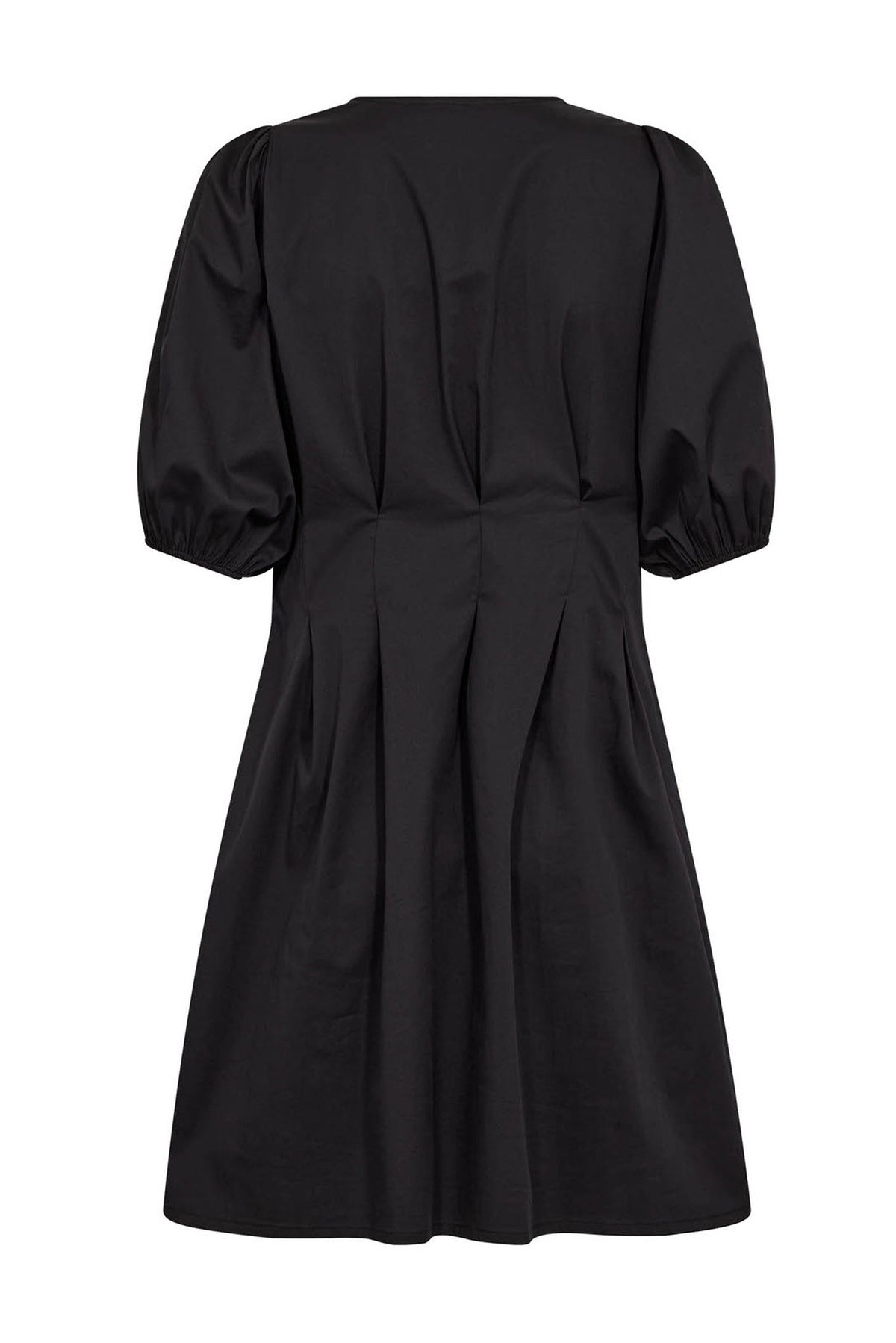 PoppyCC Pleat Crop Dress 96-Black - 46108