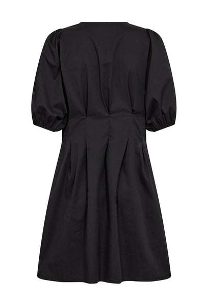 PoppyCC Pleat Crop Dress 96-Black - 46108 Thumbnail