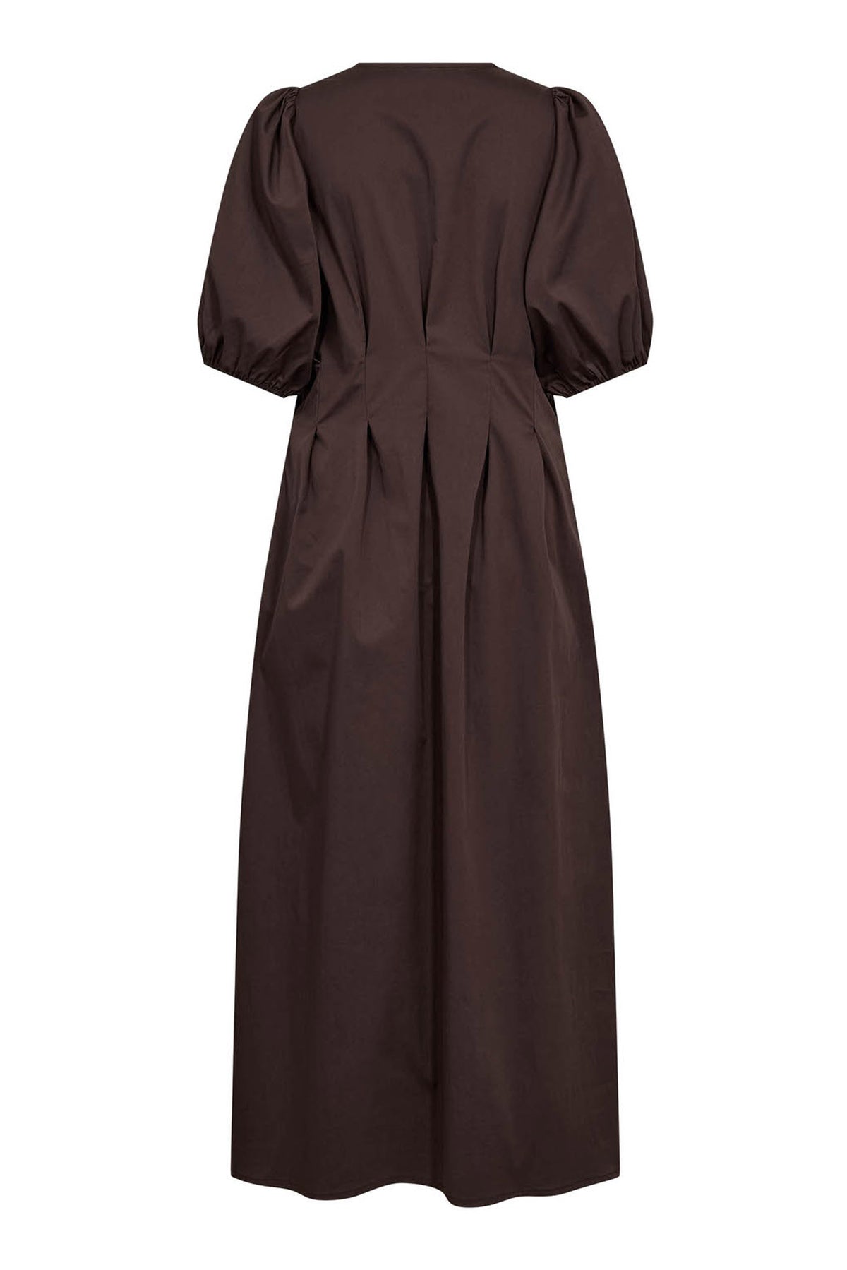 PoppyCC Pleat Dress 145-Dark Brown - 36464
