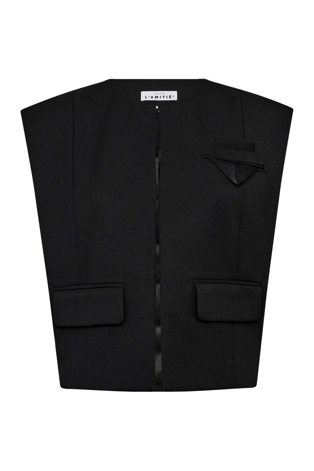 Premiere Box Waistcoat HL10162 Black