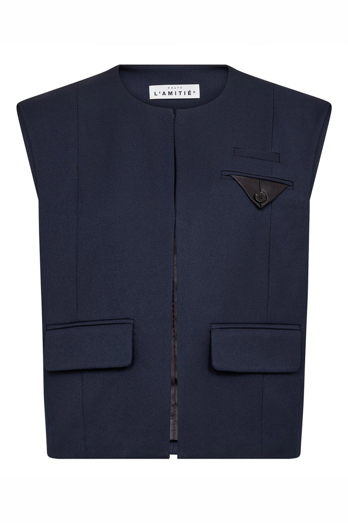 Premiere Box Waistcoat Navy - HL10162