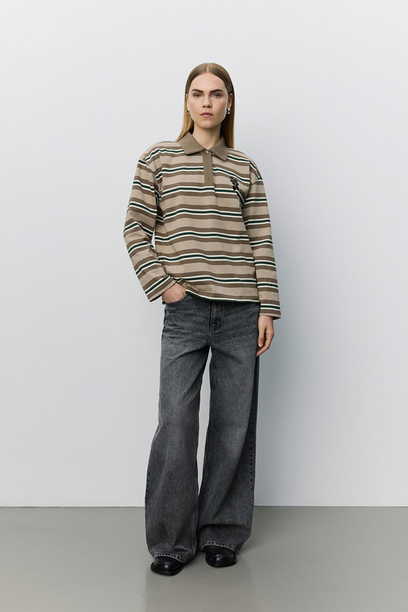 Priasw Moomin Long Sleeve Polo Brown Striped - S263105