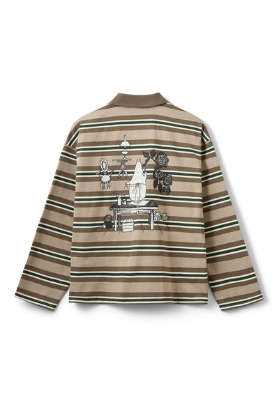 Priasw Moomin Long Sleeve Polo Brown Striped - S263105 Thumbnail