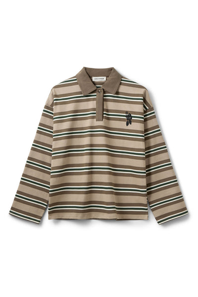 Priasw Moomin Long Sleeve Polo Brown Striped - S263105 Thumbnail
