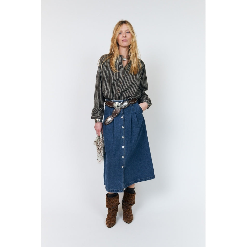 LennonLL Midi Skirt 23 Dark Blue - 26405-2002