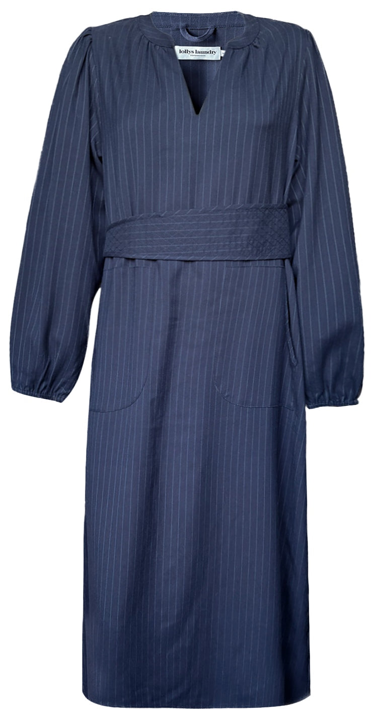 ParisLL Midi Dress LS 27 Dark Navy - 90072-3014