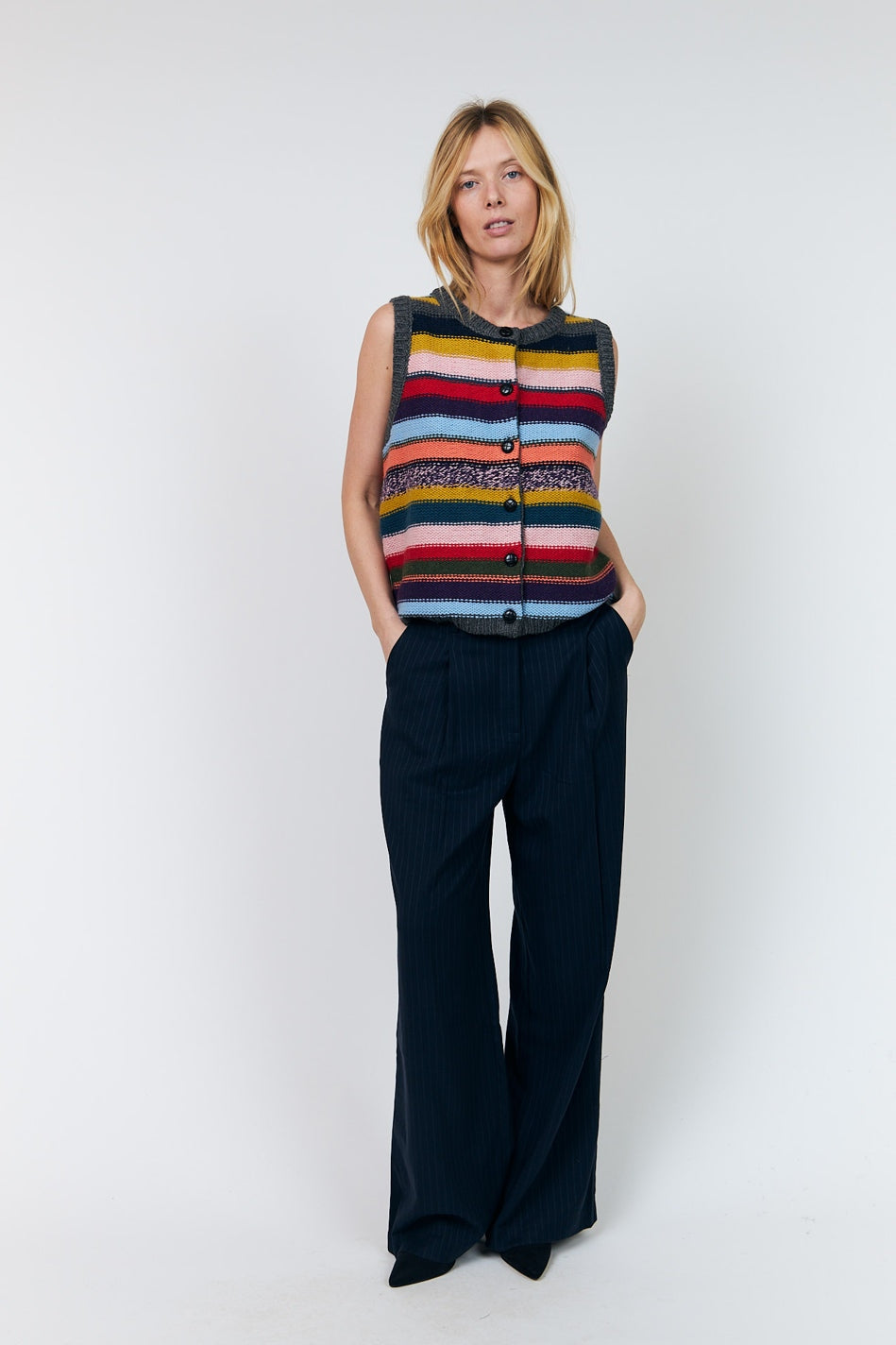 Caitll Knit Vest Sl MULTI - 26434-5022