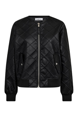 Quilt PU Bomber Black HL10262