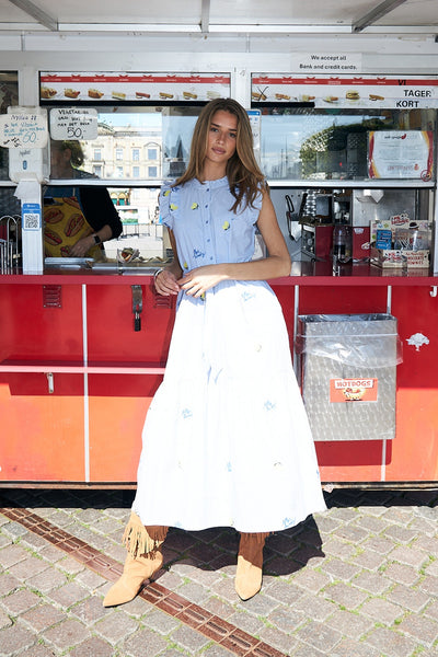 HarrietLL Maxi Dress SL 22 Light Blue - EX00008-3001 Thumbnail