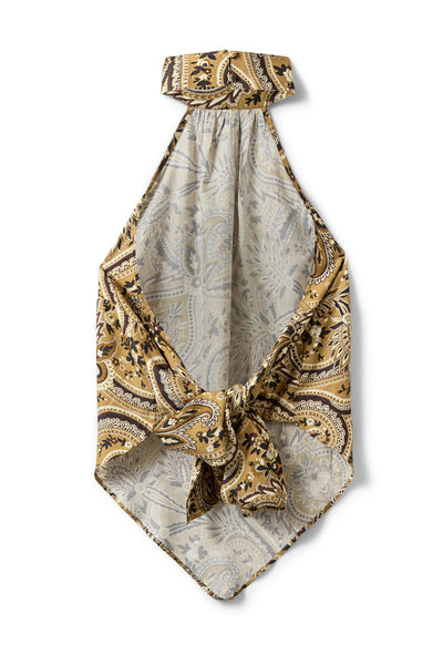RAESW PAISLEY PRINTED HALTERNE 7163 Bronze Mix Paisley - S262406 Thumbnail