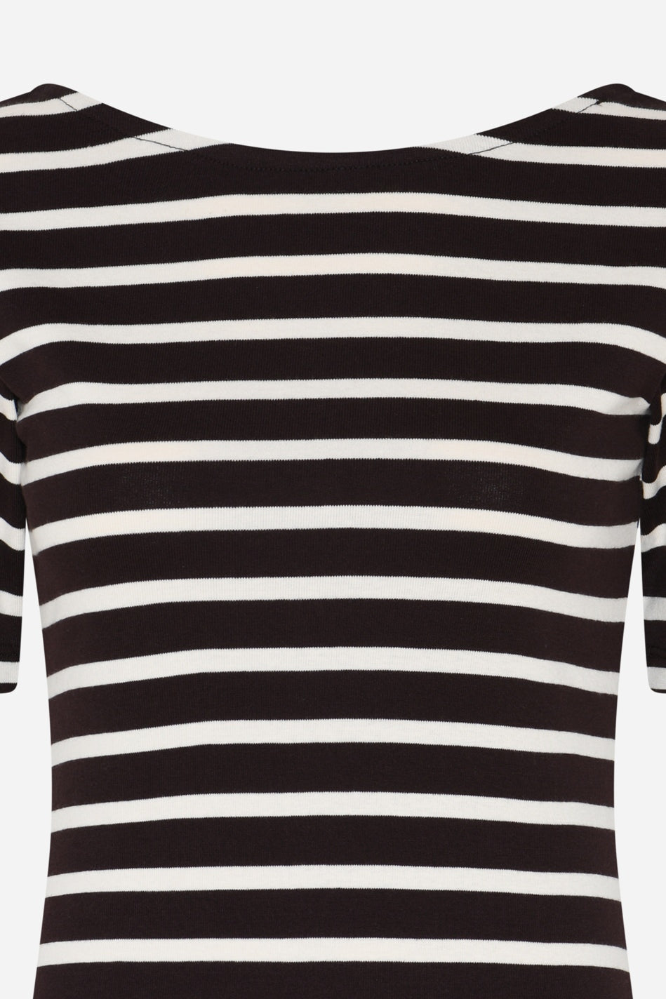 IguanuraBBBoat neck blouse BROWN STRIPE - BBW5042