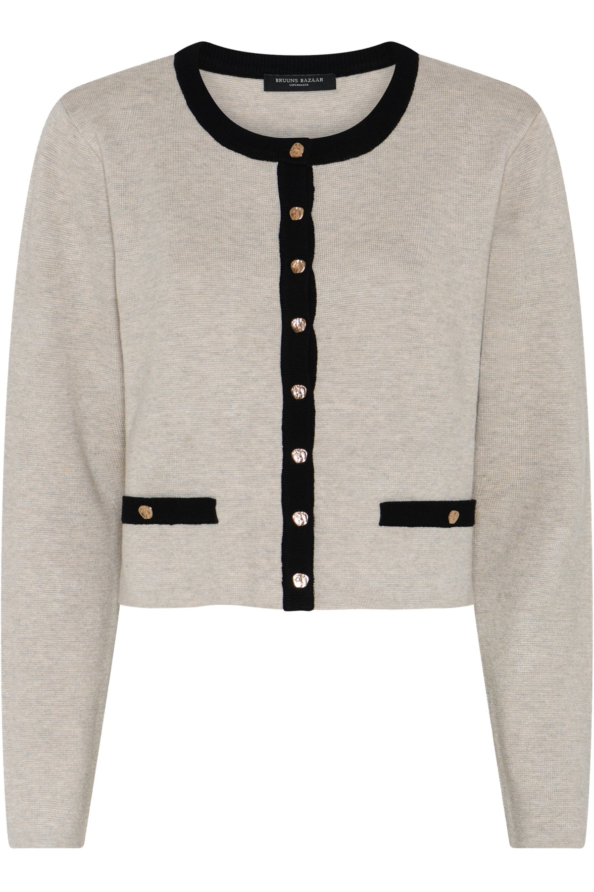 AnemoneBBFreias knit cardigan Sand melange - BBW4857