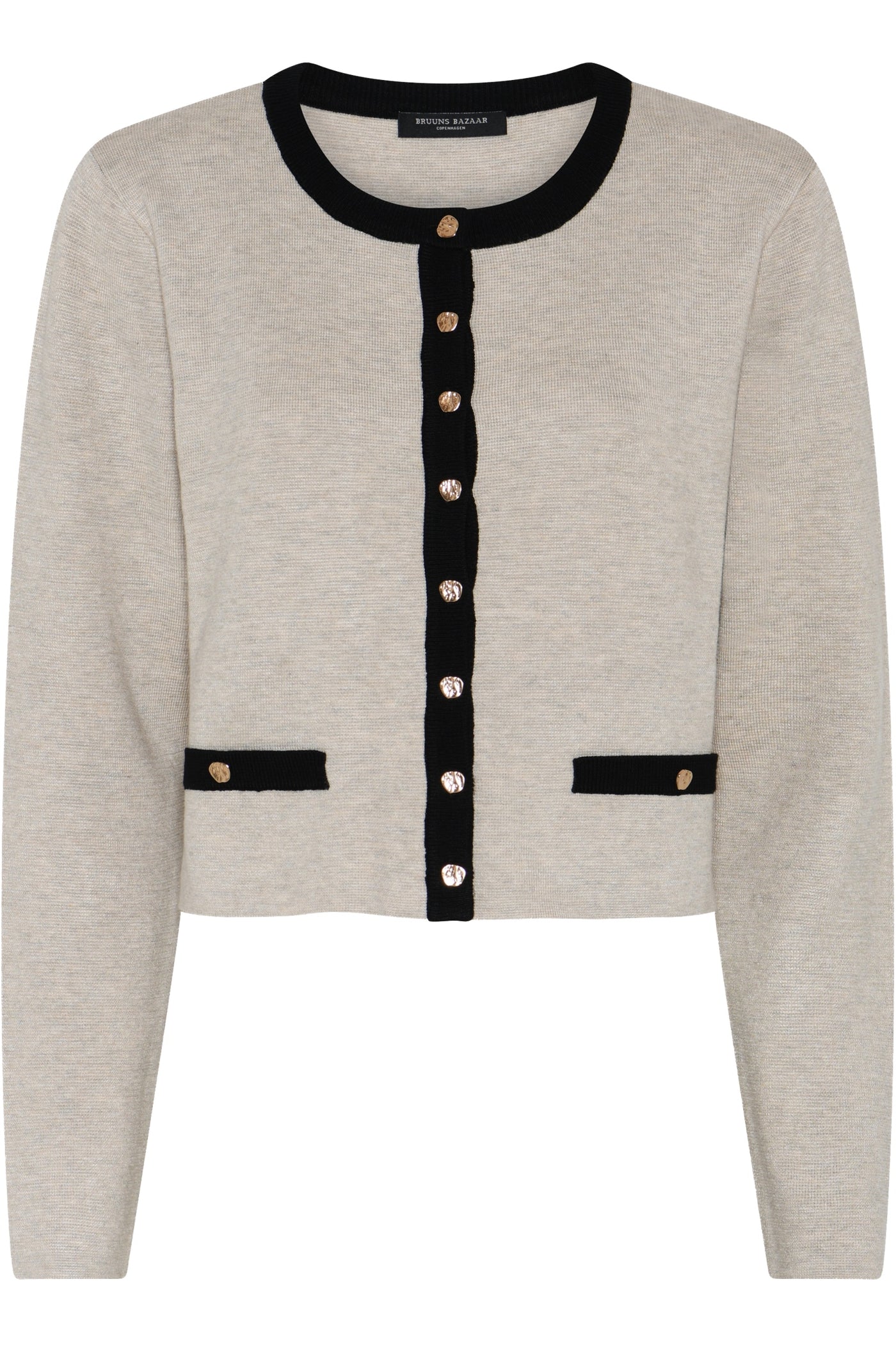 AnemoneBBFreias knit cardigan Sand melange - BBW4857