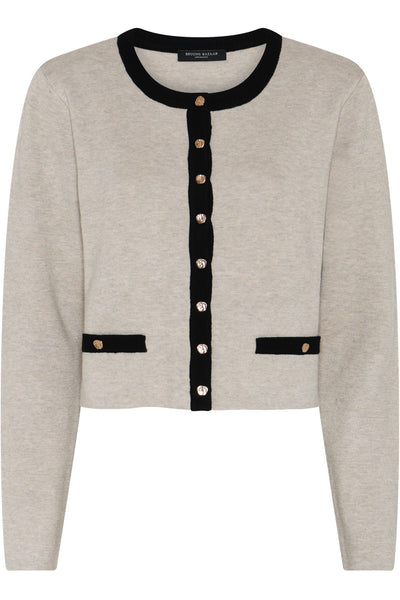 AnemoneBBFreias knit cardigan Sand melange - BBW4857 Thumbnail