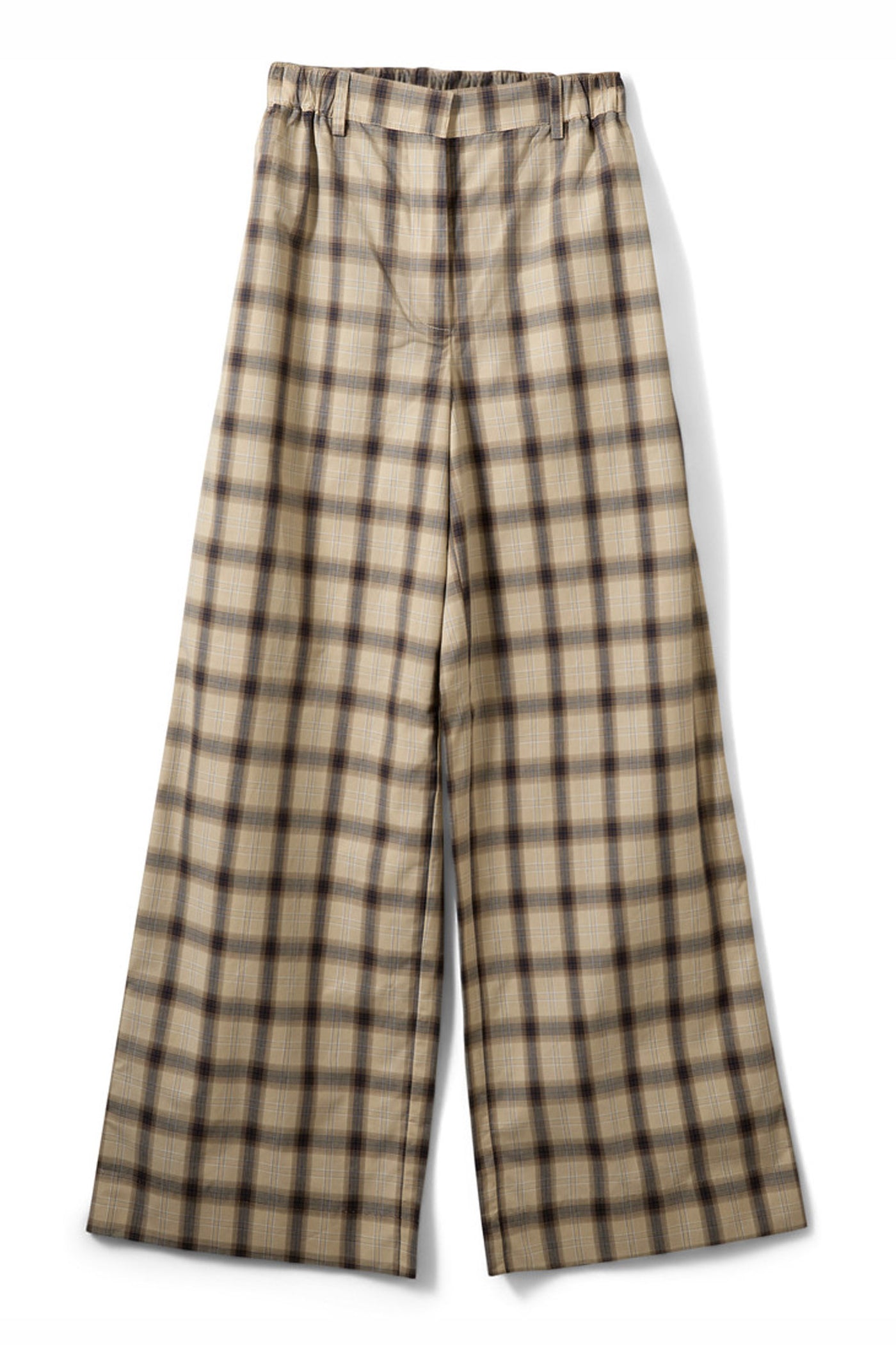 REINESW CHECK WIDE LEG TROUSER 8040 Grey check - S261465