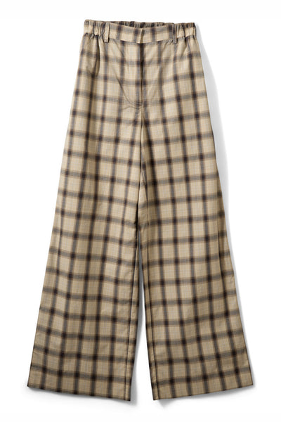 REINESW CHECK WIDE LEG TROUSER 8040 Grey check - S261465 Thumbnail