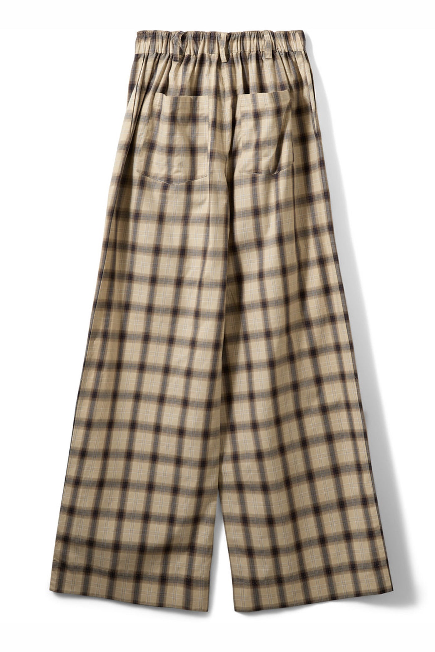 REINESW CHECK WIDE LEG TROUSER 8040 Grey check - S261465
