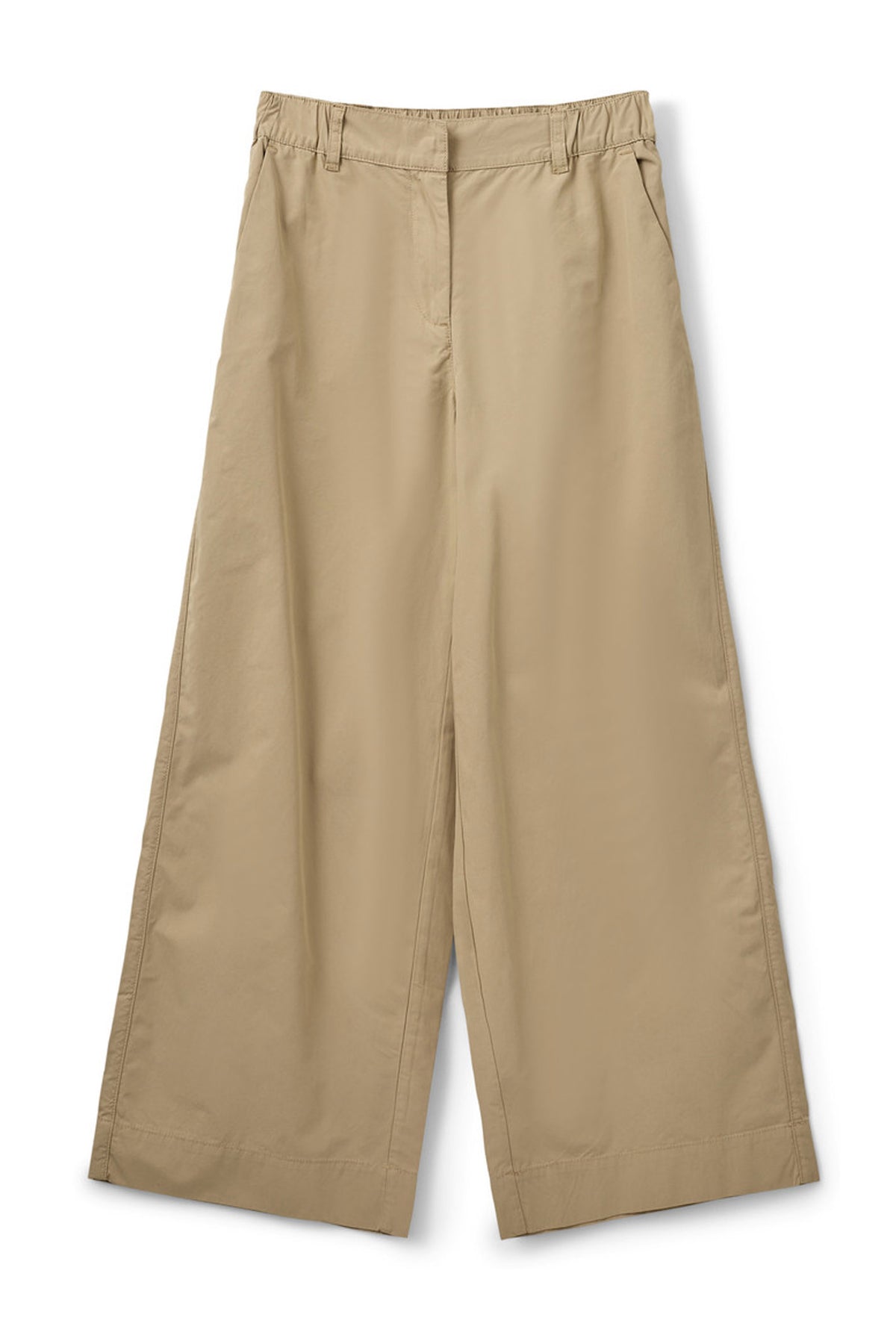 REINESW WIDE LEG TROUSERS 7042 Dark sand - SNOS741