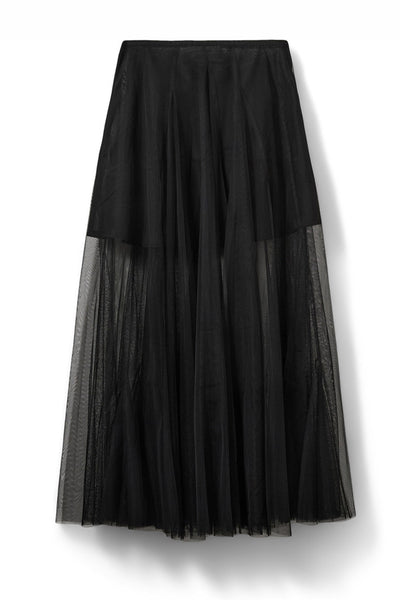 ROASLYSW MAXI TULLE SKIRT 1000 Black - S261150 Thumbnail
