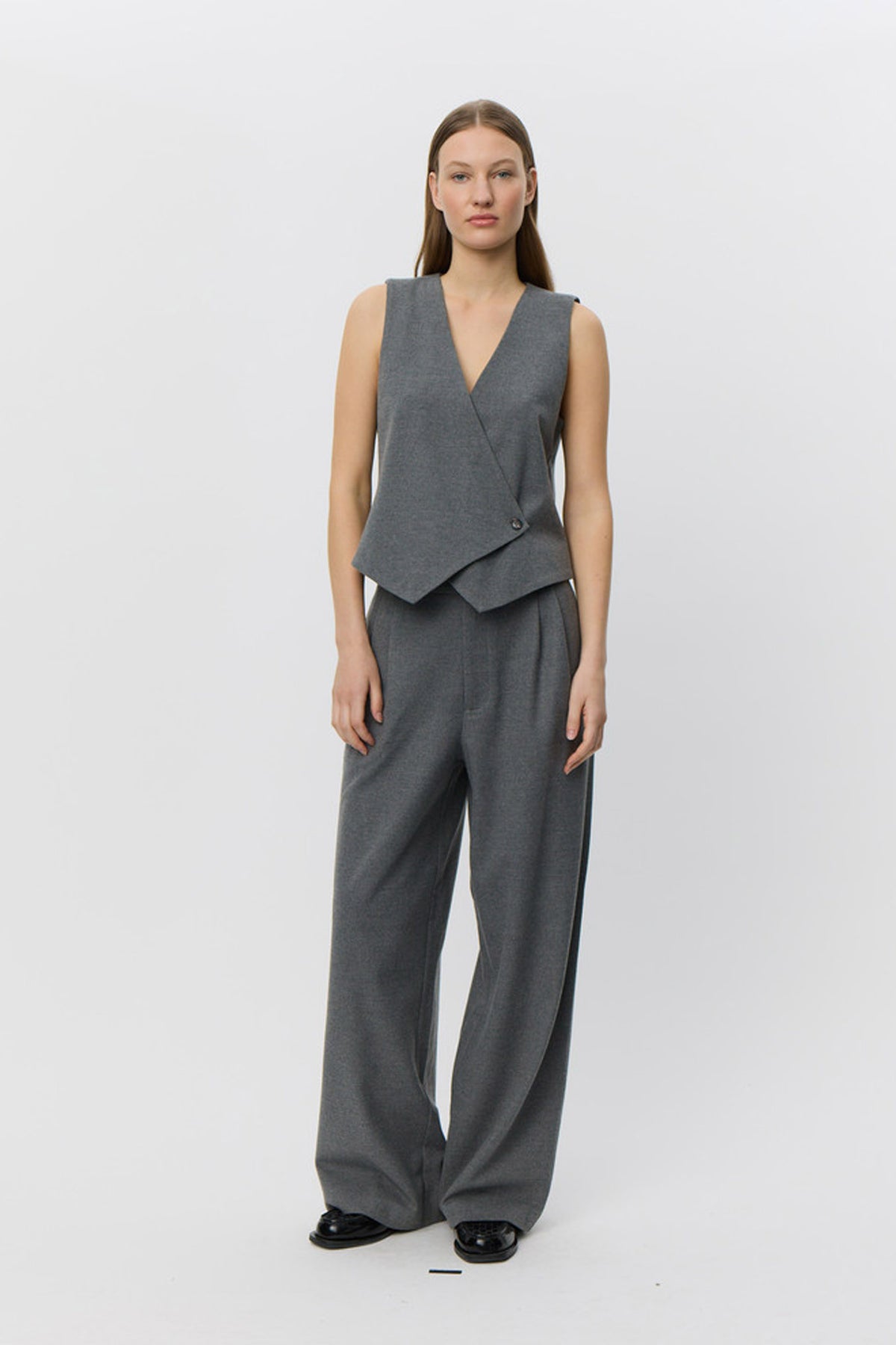 ROSALINDSW TROUSERS 8000 Grey Melange - S253186