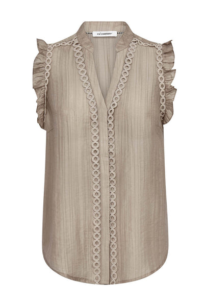 ReggieCC Frill Top 2006-Taupe - 45120 Thumbnail