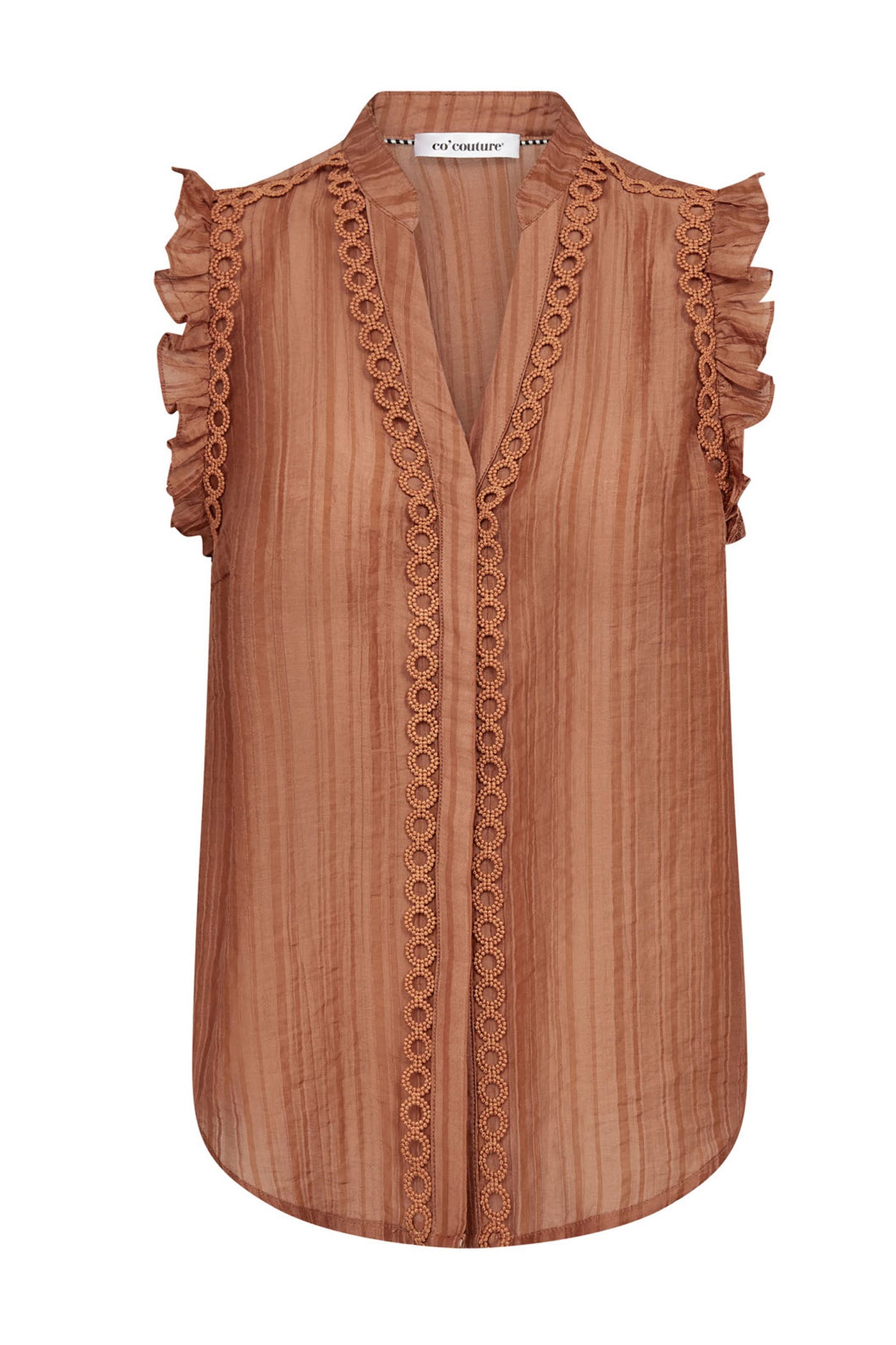 ReggieCC Frill Top 35-Suntan - 45120