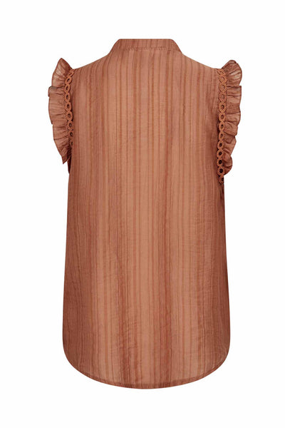 ReggieCC Frill Top 35-Suntan - 45120 Thumbnail