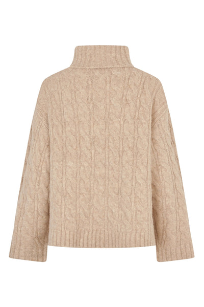 ResnoLL Knit Jumper LS 04 Sand - 25471-5014 Thumbnail