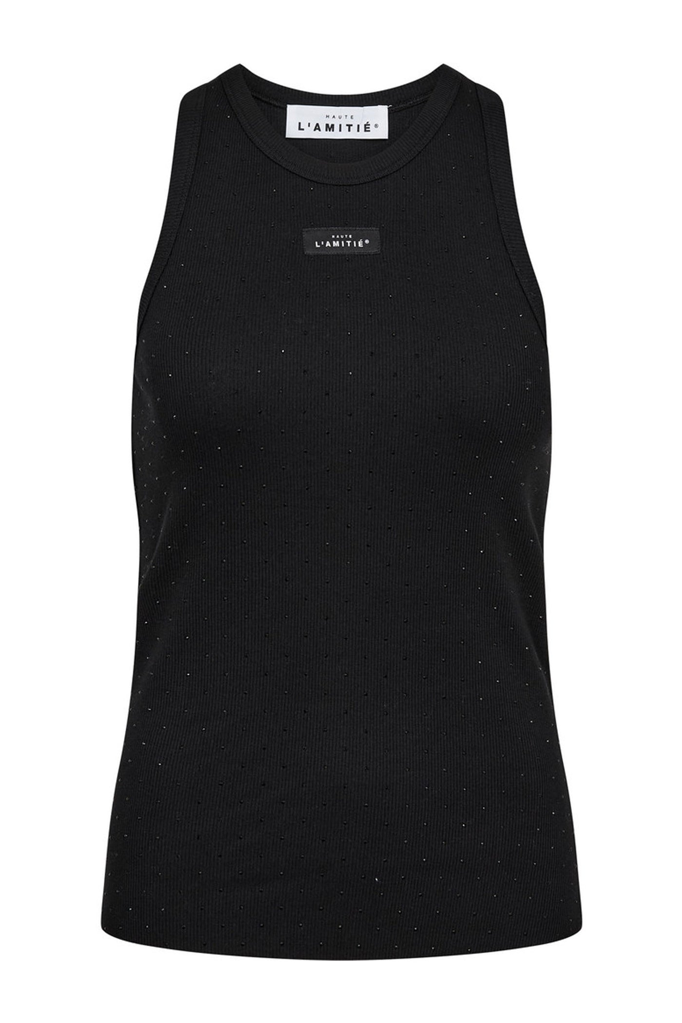 Rib Badge Stone Tank Black - HL10707