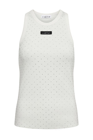 Rib Badge Stone Tank Off-White - HL10707
