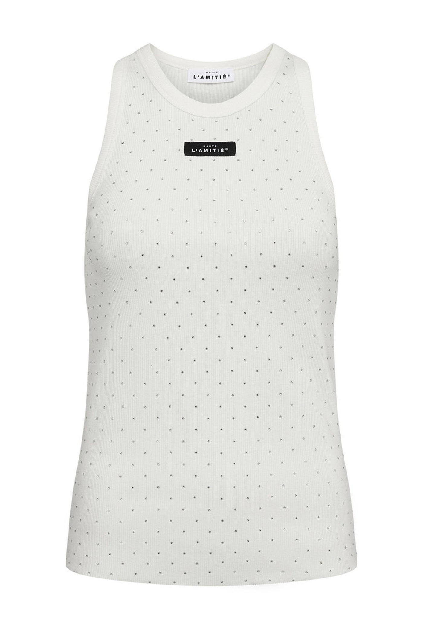 Rib Badge Stone Tank Off-White - HL10707