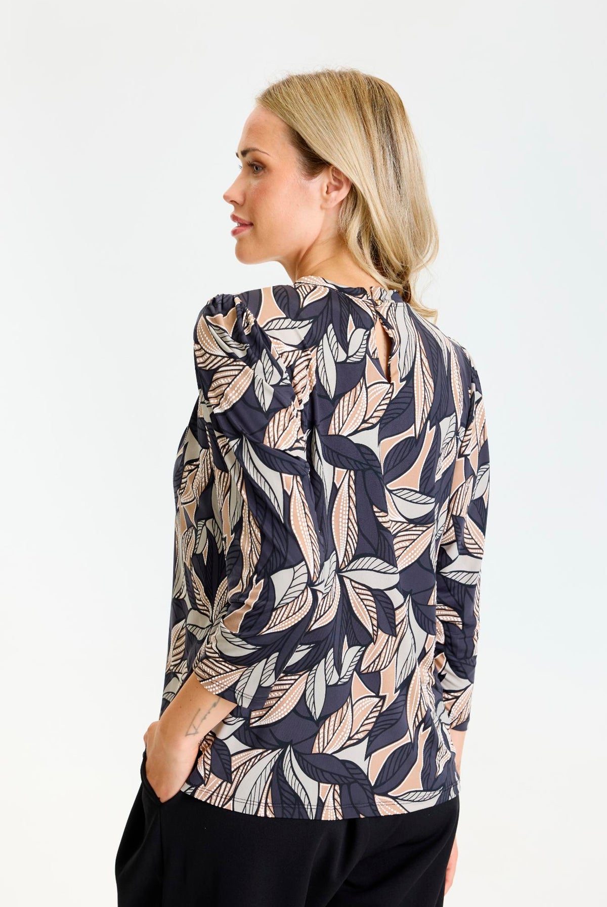 Grazia blouse 3/4 sleeves Grey - 17332