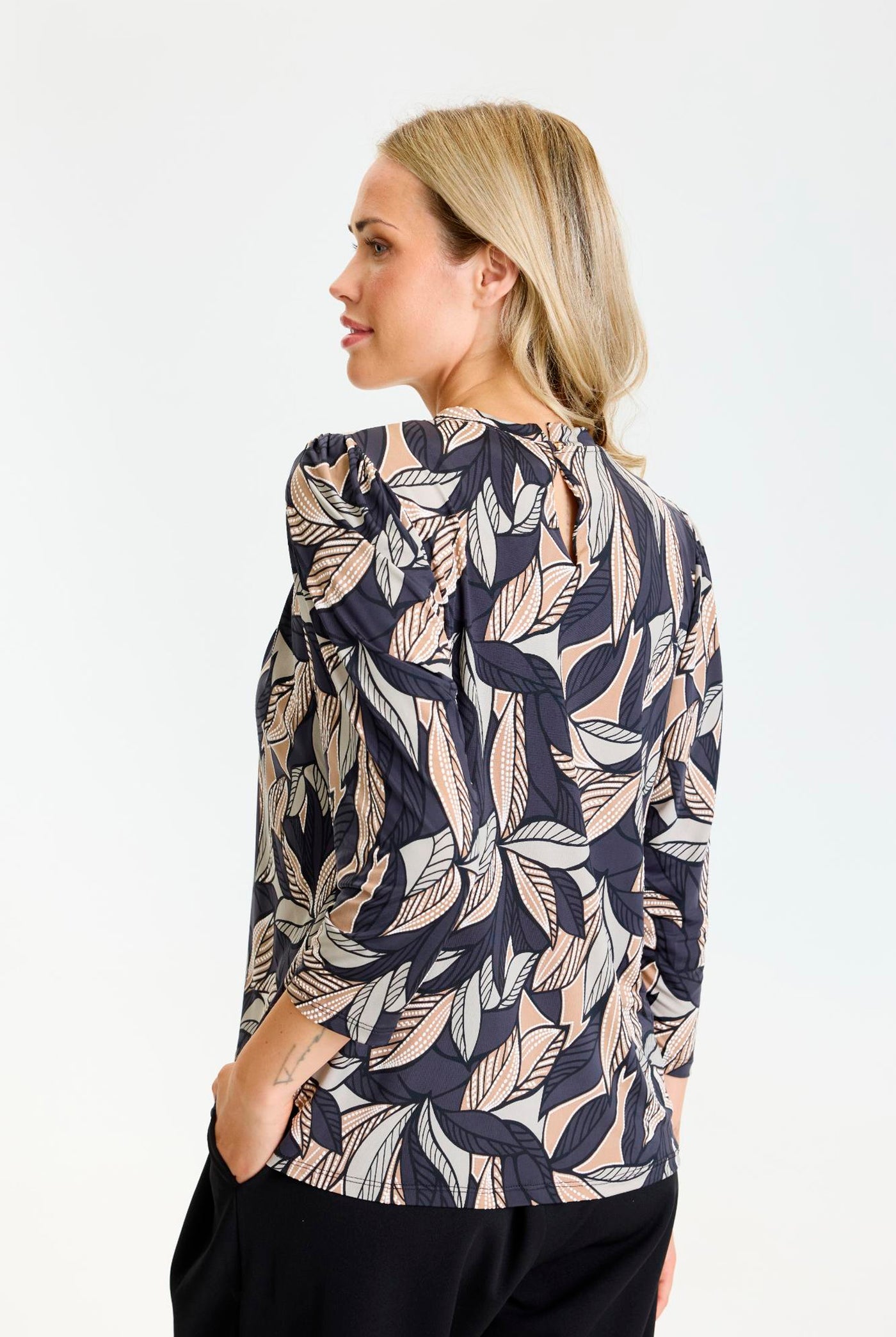 Grazia blouse 3/4 sleeves Grey - 17332