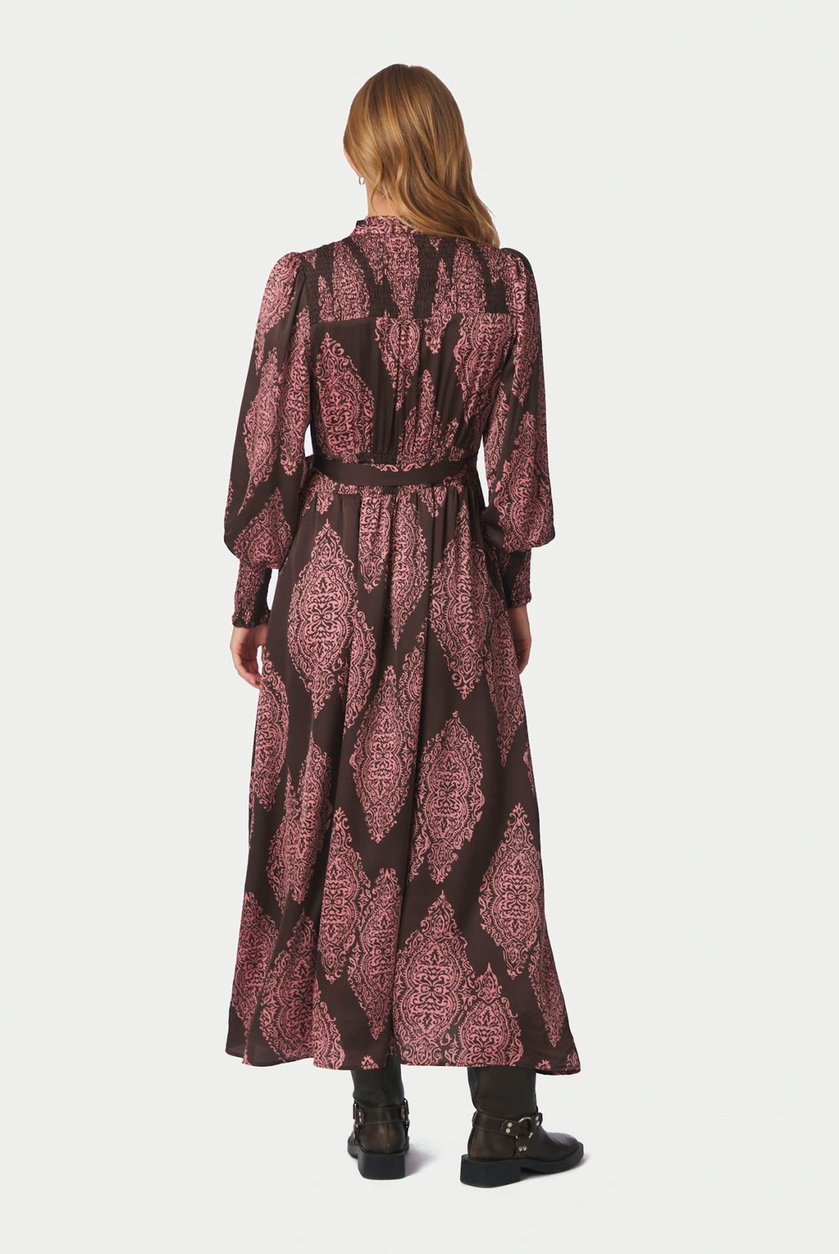 Novalee Paisley Drop Dress Dark Brown/Evening Rose - 164473