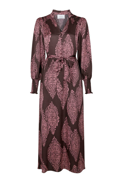 Novalee Paisley Drop Dress Dark Brown/Evening Rose - 164473 Thumbnail
