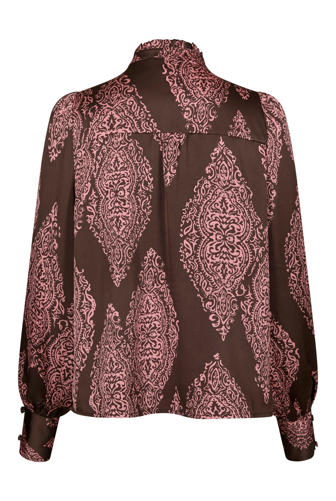 Massima Paisley Drop Blouse Dark Brown/Evening Rose - 170432